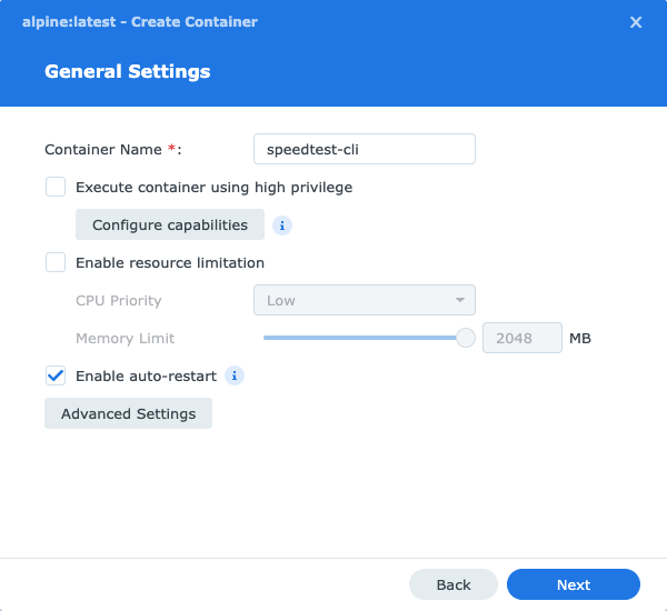 General Settings tab