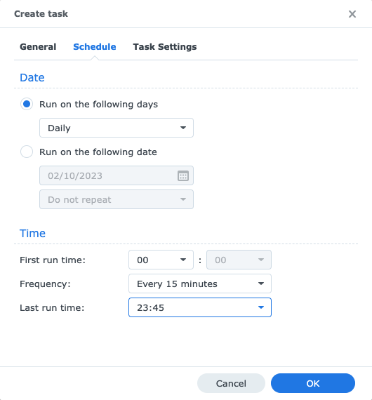 Task Schedule